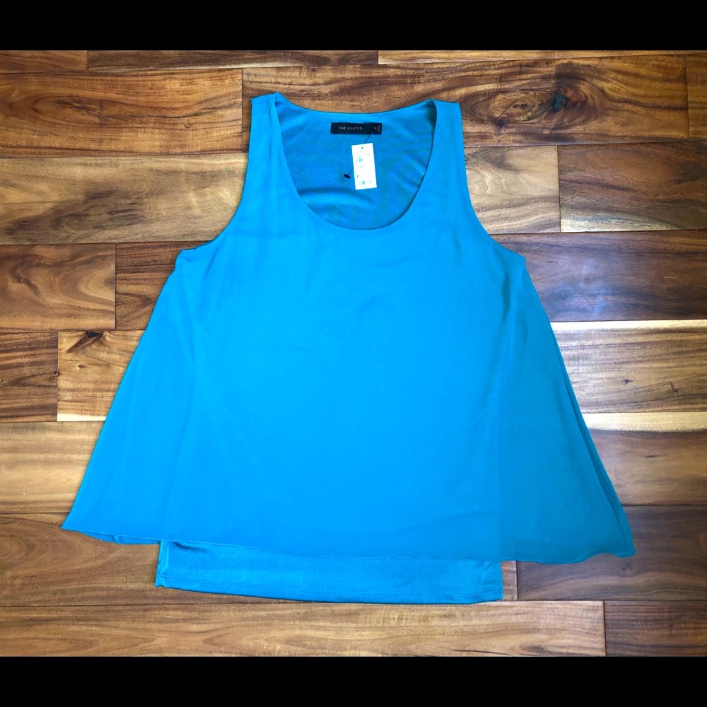 NWT The Limited turquoise layered tank top